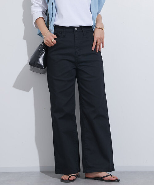 un dix cors（アンディコール）の「《すっきり綺麗》TCストレッチカラーセミワイドパンツ（チノパンツ・レディース・サンドベージュ/ブラック・S/M/L）」の7枚目の写真