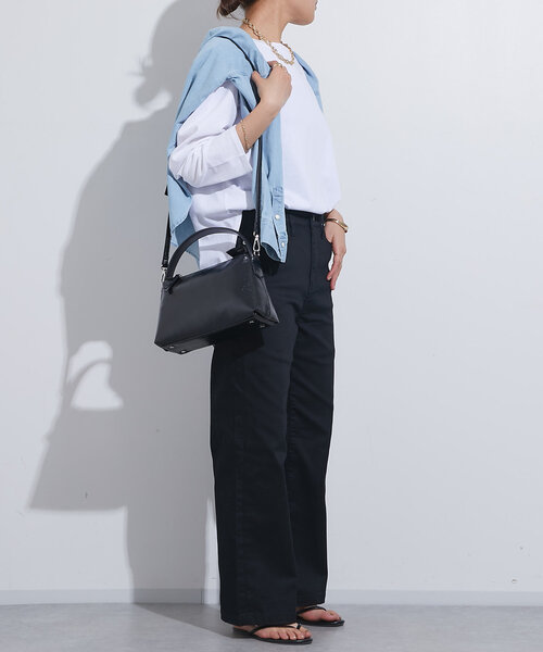 un dix cors（アンディコール）の「《すっきり綺麗》TCストレッチカラーセミワイドパンツ（チノパンツ・レディース・サンドベージュ/ブラック・S/M/L）」の9枚目の写真