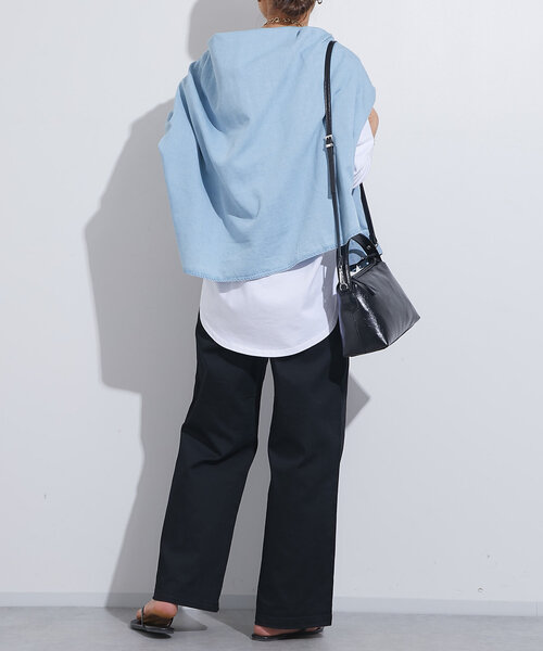 un dix cors（アンディコール）の「《すっきり綺麗》TCストレッチカラーセミワイドパンツ（チノパンツ・レディース・サンドベージュ/ブラック・S/M/L）」の10枚目の写真