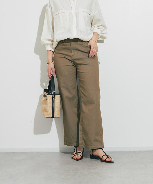 un dix cors（アンディコール）の「《すっきり綺麗》TCストレッチカラーセミワイドパンツ（チノパンツ・レディース・サンドベージュ/ブラック・S/M/L）」の19枚目の写真