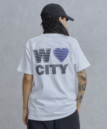 WAVE CITY（ウェイブシティ）の「【WAVECITY/ウェイブシティ】WAVE CITY Heart Design Tee／バックプリント半袖Tシャツ（Tシャツ/カットソー）」