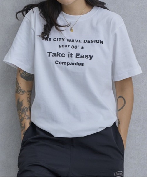 WAVE CITY(ウェイブシティ)の「【WAVECITY/ウェイブシティ】WAVE CITY Heart Design Tee/バックプリント半袖Tシャツ(Tシャツ/カットソー・メンズ・ブラック/ホワイト・X-LARGE/LARGE/MEDIUM)」の3枚目の写真