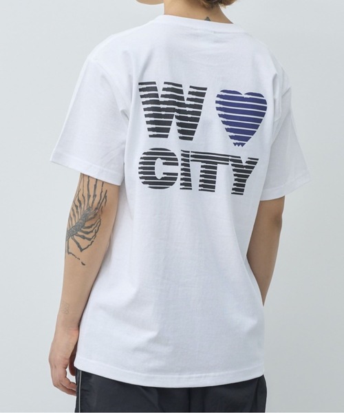 WAVE CITY(ウェイブシティ)の「【WAVECITY/ウェイブシティ】WAVE CITY Heart Design Tee/バックプリント半袖Tシャツ(Tシャツ/カットソー・メンズ・ブラック/ホワイト・X-LARGE/LARGE/MEDIUM)」の4枚目の写真