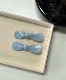 poiregnee | ［select］リボンヘアクリップ 2個セット(バレッタ/ヘアクリップ)