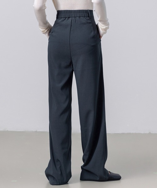 セール】レディース 美シルエットハイウエストタックスラックス