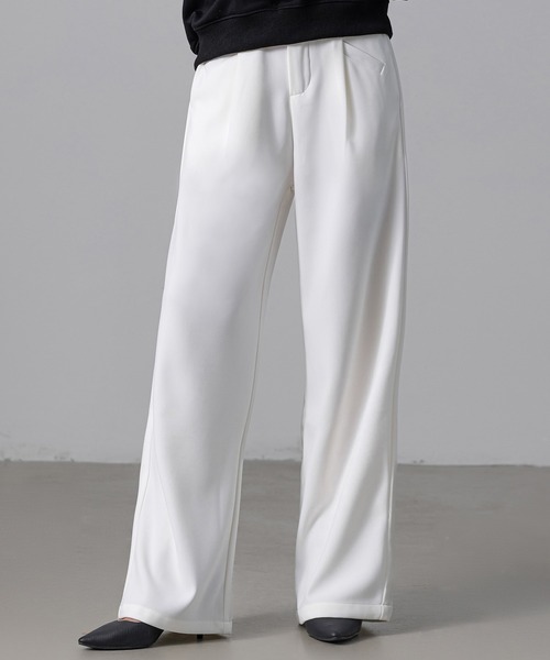 Vintage アーカイブ 極美シルエット スラックス セール】レディース 美シルエットハイウエストタックスラックス