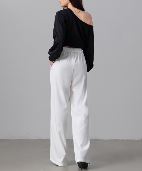 DAY CLOSET（デイ クローゼット）の「【大きいサイズ有】すらっと脚長。美シルエットハイウエストタックスラックス レディース（スラックス・レディース・ホワイト/ブラック/モカ/ダークグレー/ボルドー・L/XL/XS/S/M）」の8枚目の写真