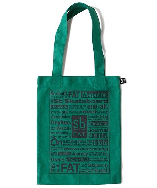 FAT(エフエイティー)の「JP05(トートバッグ・メンズ・ブラック/グリーン・ONE SIZE)」の2枚目の写真