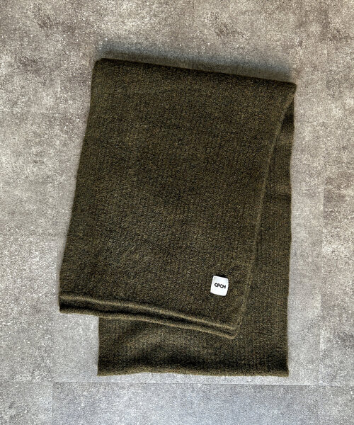 CPCM（シーピーシーエム）の「MIX糸モヘアライクマフラー（マフラー・レディース・レッド/マスタード/カーキ/ブルー・FREE）」の5枚目の写真