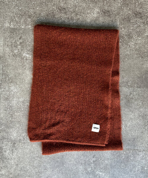 CPCM（シーピーシーエム）の「MIX糸モヘアライクマフラー（マフラー・レディース・レッド/マスタード/カーキ/ブルー・FREE）」の10枚目の写真