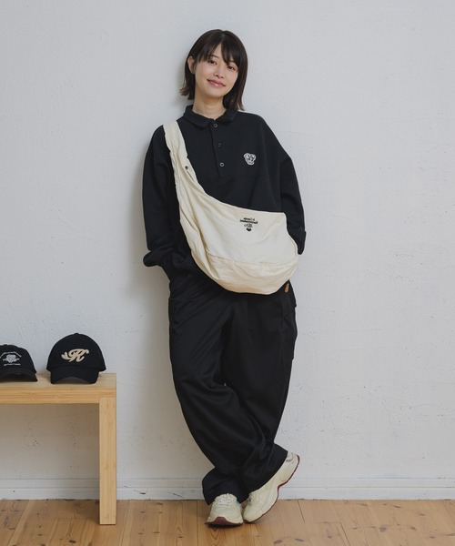 kaoyorinakami(カオヨリナカミ)の「BOY patch sweat polo shirt / ボーイパンチスウェットポロシャツ(スウェット・メンズ・ブラック/グレー・SMALL/MEDIUM/LARGE/X-LARGE)」の3枚目の写真