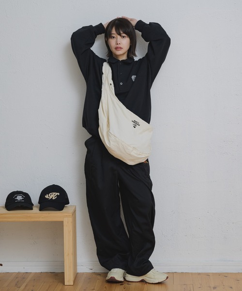 kaoyorinakami(カオヨリナカミ)の「BOY patch sweat polo shirt / ボーイパンチスウェットポロシャツ(スウェット・メンズ・ブラック/グレー・SMALL/MEDIUM/LARGE/X-LARGE)」の6枚目の写真