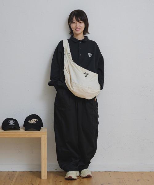 kaoyorinakami ボーイパンチスウェットポロシャツ BOY patch sweat polo shirt / ボーイパンチスウェット