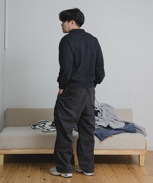 BOY patch sweat polo shirt / ボーイパンチスウェット