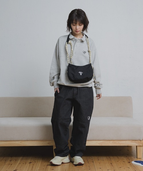 kaoyorinakami(カオヨリナカミ)の「BOY patch sweat polo shirt / ボーイパンチスウェットポロシャツ(スウェット・メンズ・ブラック/グレー・SMALL/MEDIUM/LARGE/X-LARGE)」の19枚目の写真