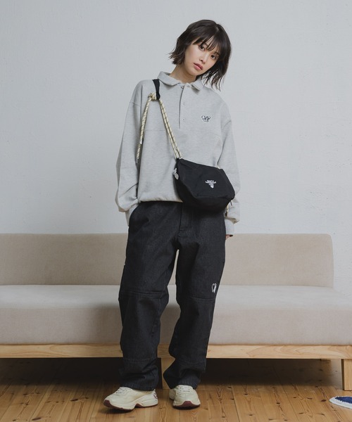 kaoyorinakami(カオヨリナカミ)の「BOY patch sweat polo shirt / ボーイパンチスウェットポロシャツ(スウェット・メンズ・ブラック/グレー・SMALL/MEDIUM/LARGE/X-LARGE)」の20枚目の写真