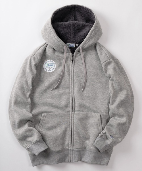 DISCUS(ディスカス)の「【71】【DISCUS/ディスカス】ブランドロゴ ワンポイント 裏ボア ジップパーカー(パーカー・レディース・オートミール/グレー/ブラック/チャコールグレー/グレー系1/ブラック系/グレー系/ネイビー系・M/L/XL)」の5枚目の写真