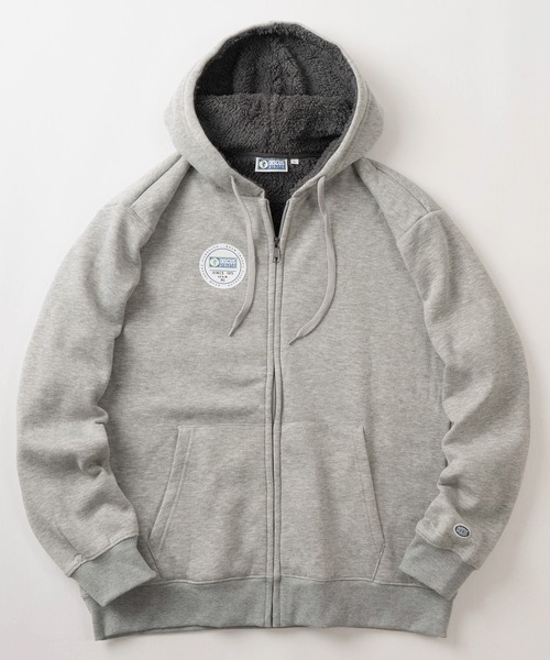 DISCUS(ディスカス)の「【71】【DISCUS/ディスカス】ブランドロゴ ワンポイント 裏ボア ジップパーカー(パーカー・レディース・オートミール/グレー/ブラック/チャコールグレー/グレー系1/ブラック系/グレー系/ネイビー系・M/L/XL)」の4枚目の写真