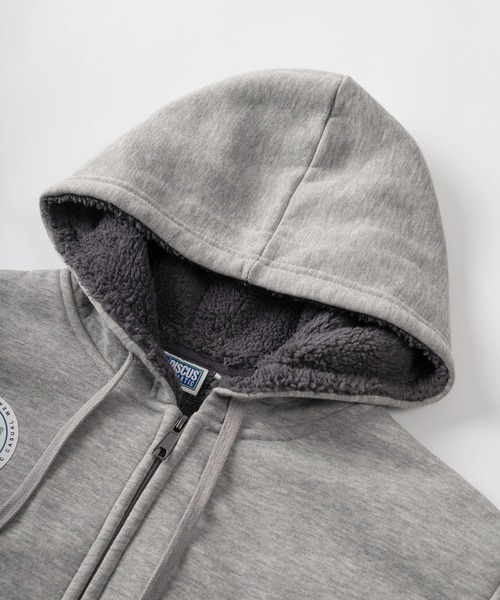 DISCUS(ディスカス)の「【71】【DISCUS/ディスカス】ブランドロゴ ワンポイント 裏ボア ジップパーカー(パーカー・レディース・オートミール/グレー/ブラック/チャコールグレー/グレー系1/ブラック系/グレー系/ネイビー系・M/L/XL)」の10枚目の写真