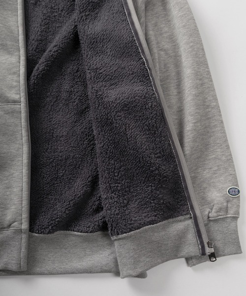 DISCUS(ディスカス)の「【71】【DISCUS/ディスカス】ブランドロゴ ワンポイント 裏ボア ジップパーカー(パーカー・レディース・オートミール/グレー/ブラック/チャコールグレー/グレー系1/ブラック系/グレー系/ネイビー系・M/L/XL)」の13枚目の写真