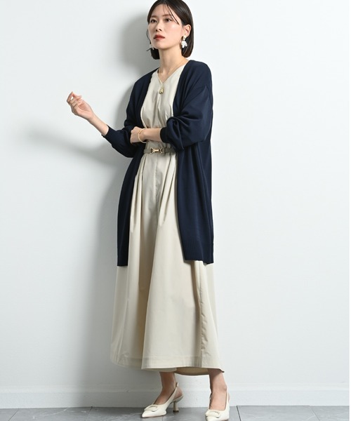 INTERPLANET（インタープラネット）の「【マシーンウォッシャブル・ＵＶ・接触冷感】ロングトッパーカーディガン（カーディガン/ボレロ・レディース・オフホワイト/グレー/ブラック/ネイビー・FREE）」の7枚目の写真