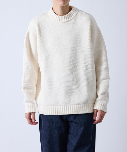 j.n.r.d(ジェー・エヌ・アール・ディー)の「モールモックネックニット(Tシャツ/カットソー・メンズ・ネイビー/チャコールグレー/ホワイト系その他2・L/LL/M)」の1枚目の写真