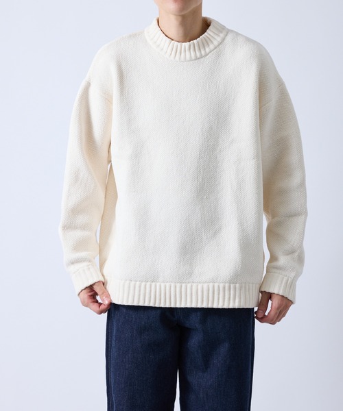 j.n.r.d(ジェー・エヌ・アール・ディー)の「モールモックネックニット(Tシャツ/カットソー・メンズ・ネイビー/チャコールグレー/ホワイト系その他2・L/LL/M)」の9枚目の写真