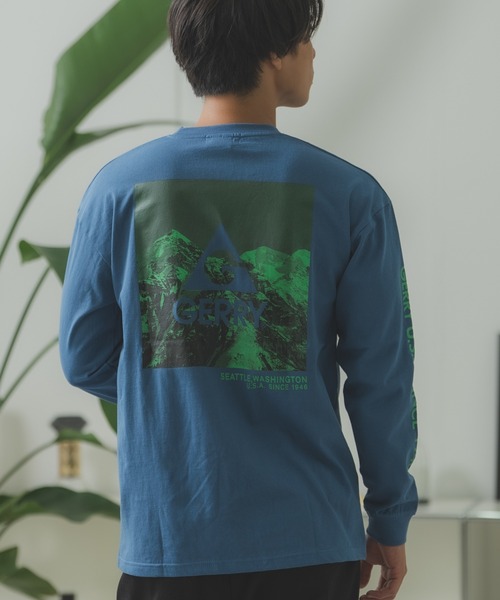 GERRY(ジェリー)の「【GERRY】別注 ネオン 転写 ボックスロゴ 長袖ロンT(Tシャツ/カットソー・メンズ・ブルー/ブラック/パープル系/カーキ/ブラック系/カーキ系/ブルー系/パープル/ホワイト系/ライトグレー/ホワイト/ライトグレー系・MEDIUM/X-LARGE/SMALL/LARGE)」の10枚目の写真