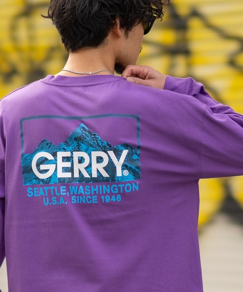 GERRY(ジェリー)の「【GERRY】別注 ネオン 転写 ボックスロゴ 長袖ロンT(Tシャツ/カットソー・メンズ・ブルー/ブラック/パープル系/カーキ/ブラック系/カーキ系/ブルー系/パープル/ホワイト系/ライトグレー/ホワイト/ライトグレー系・MEDIUM/X-LARGE/SMALL/LARGE)」の11枚目の写真