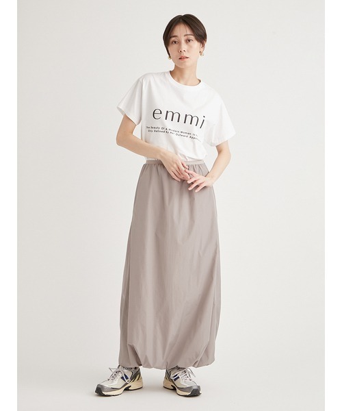 emmi（エミ）の「ウエストゴムIラインスカート（スカート・レディース・ブラック/グレー/オフホワイト・1/0）」の4枚目の写真