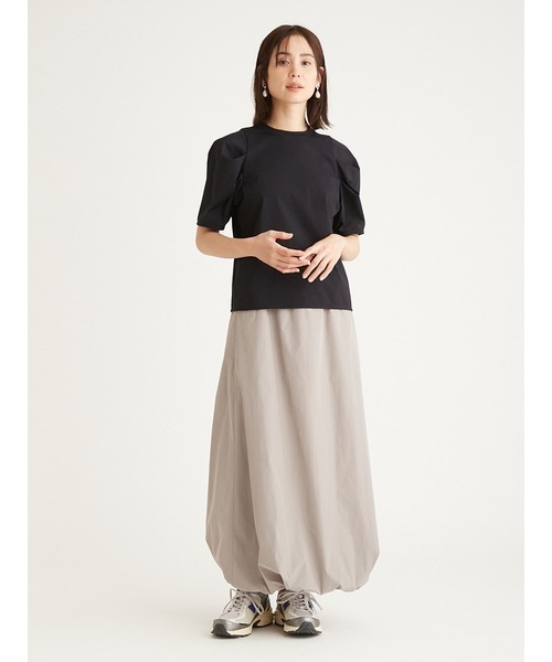 emmi（エミ）の「ウエストゴムIラインスカート（スカート・レディース・ブラック/グレー/オフホワイト・1/0）」の5枚目の写真