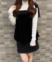 ベロアリボンビスチェ