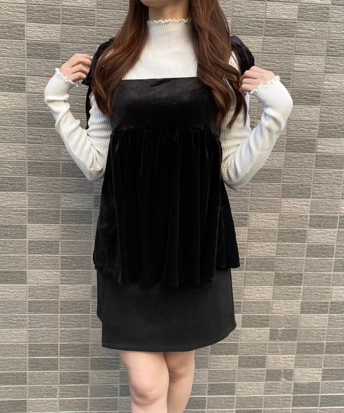 merrylatte(メリーラテ)の「ベロアリボンビスチェ(その他トップス・レディース・ブラック/ブラウン・MEDIUM)」の12枚目の写真