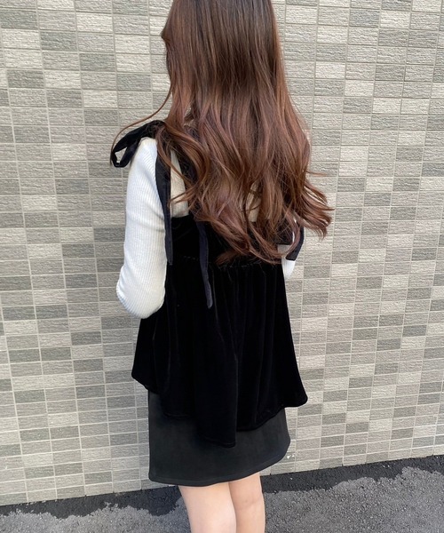 merrylatte(メリーラテ)の「ベロアリボンビスチェ(その他トップス・レディース・ブラック/ブラウン・MEDIUM)」の17枚目の写真