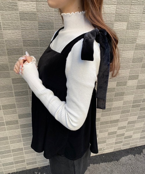 merrylatte(メリーラテ)の「ベロアリボンビスチェ(その他トップス・レディース・ブラック/ブラウン・MEDIUM)」の18枚目の写真