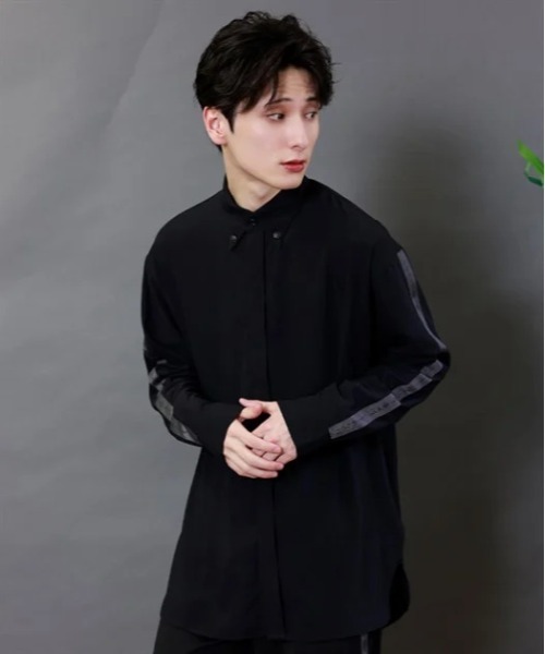 AXES-X(アクシーズエックス)の「百人一首ラインシャツ(シャツ/ブラウス・メンズ・ホワイト/ブラック・LARGE/X-LARGE/MEDIUM)」の2枚目の写真