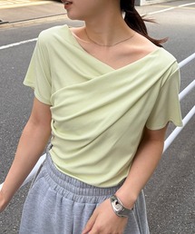 RANAN（ラナン）の「【4.6万枚突破！】【26SS新色追加】2WAYドレープオフショルリブＴシャツ/接触冷感・UV対策（Tシャツ/カットソー）」