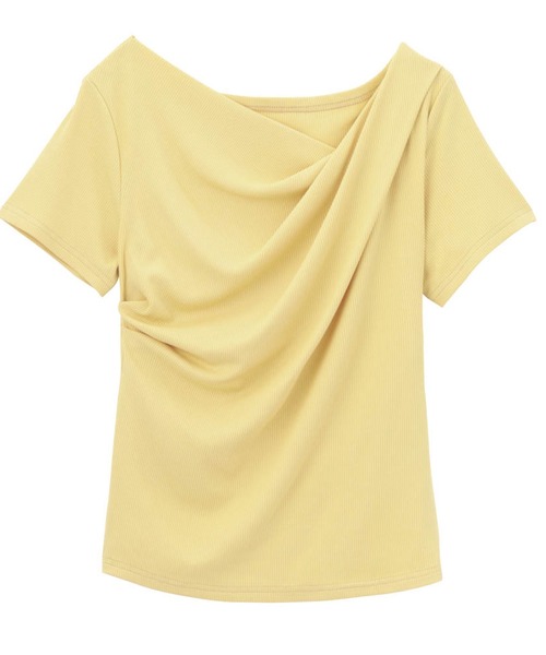 【ZOZO先行新色追加/3万枚突破！】2WAYドレープオフショルリブＴシャツ/接触冷感・UV対策