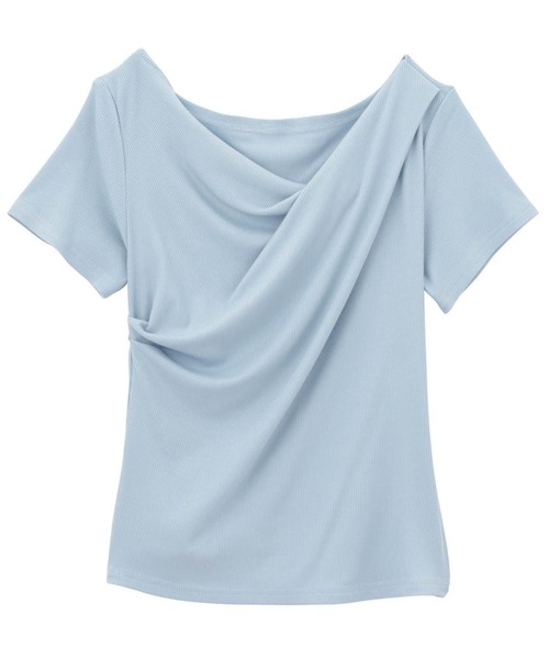 【ZOZO先行新色追加/3万枚突破！】2WAYドレープオフショルリブＴシャツ/接触冷感・UV対策