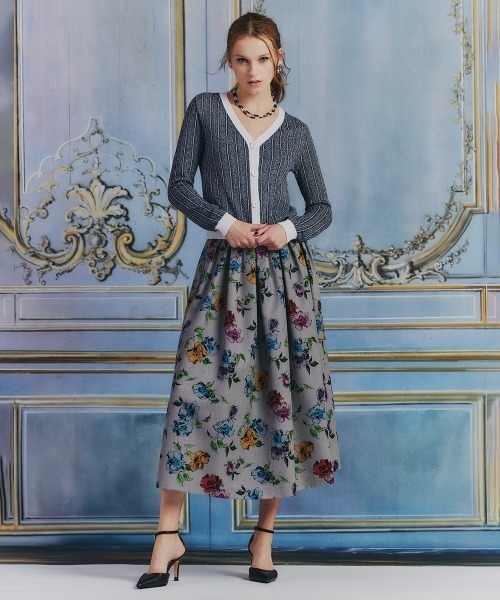 美品！ダブルスタンダードクロージング ダブスタ 花柄フレアスカート