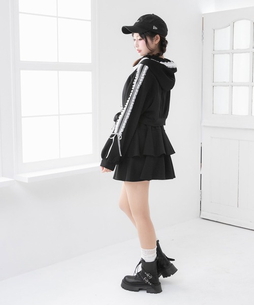 みゆぴー　セット サイドラインフリルジャージsetup（セットアップ
