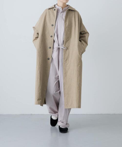 タグ付き☆かぐれ☆コットンステンカラーコート☆アイボリー☆サイズ1 ユニセックス』コットンステンカラーコート（ステンカラーコート）｜か