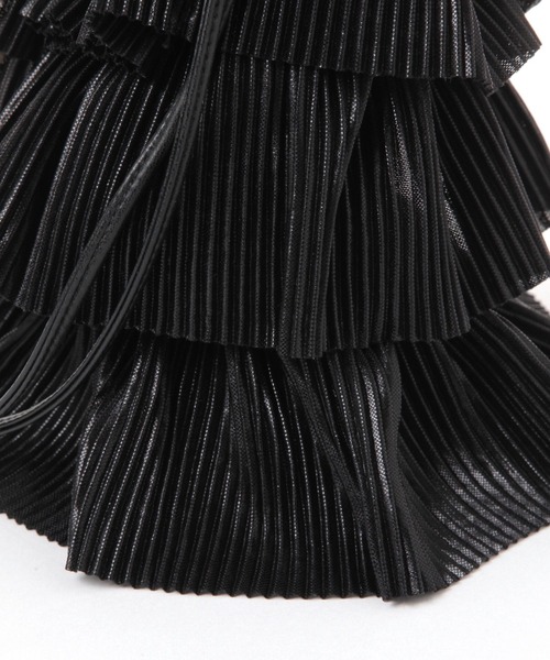 LAKOLE（ラコレ）の「プリーツラッフル2WAYショルダーバッグ / 288796（ショルダーバッグ・レディース・ブラック/ベージュ・FREE）」の9枚目の写真