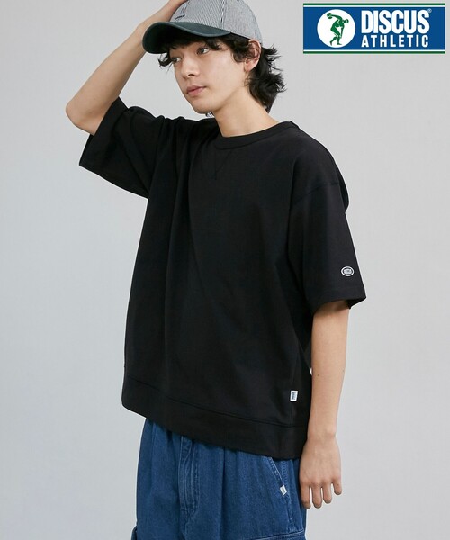 DISCUS（ディスカス）の「DISCUS（ディスカス）別注 USAコットンスウェットTシャツ（WEB限定カラー）（Tシャツ/カットソー・メンズ・オフホワイト/ブラック/ライトグレー/ネイビー/その他1/ベージュ/ダークグレー・M/L/XL/XXL）」の3枚目の写真