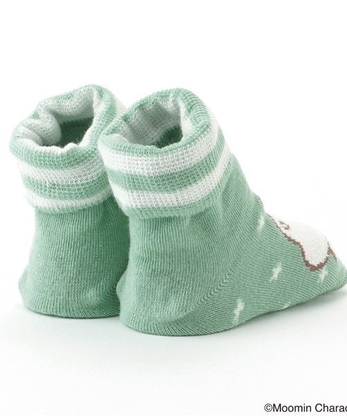 kladskap（クレードスコープ）の「MOOMIN/ムーミン・ニョロニョロカップソックス（ベビーシューズ/ベビーソックス・キッズ・ライトグリーン/マスタード・F）」の6枚目の写真