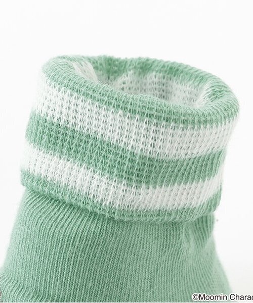 kladskap（クレードスコープ）の「MOOMIN/ムーミン・ニョロニョロカップソックス（ベビーシューズ/ベビーソックス・キッズ・ライトグリーン/マスタード・F）」の7枚目の写真