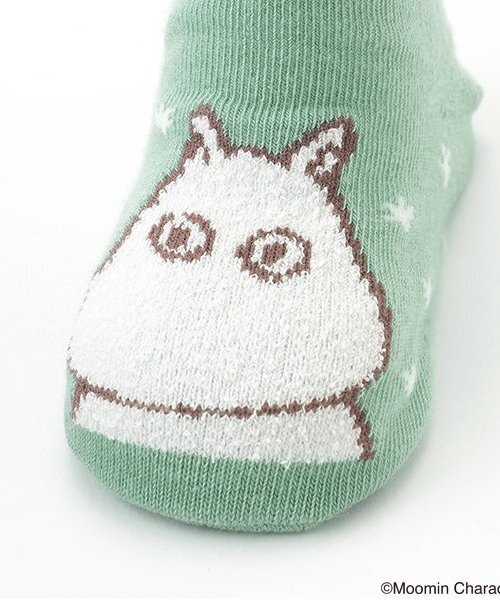 kladskap（クレードスコープ）の「MOOMIN/ムーミン・ニョロニョロカップソックス（ベビーシューズ/ベビーソックス・キッズ・ライトグリーン/マスタード・F）」の9枚目の写真