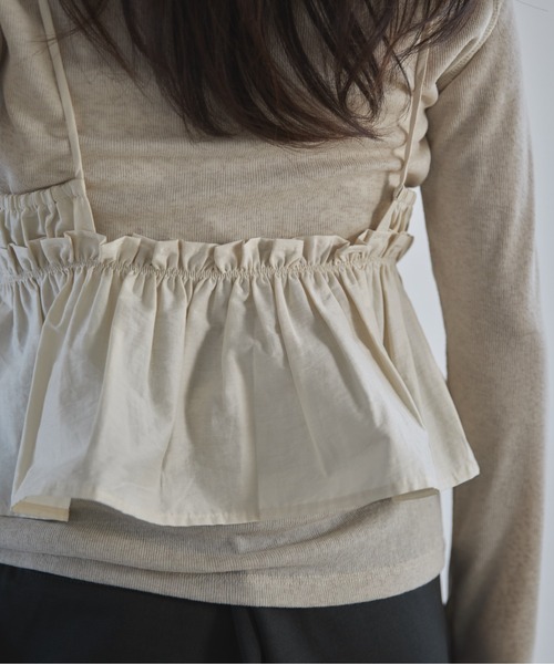 feepur(フェピュール)の「ギャザーブラトップビスチェ(シャツ/ブラウス・レディース・ブラック/アイボリー・MEDIUM)」の20枚目の写真