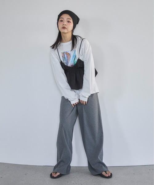 feepur(フェピュール)の「ギャザーブラトップビスチェ(シャツ/ブラウス・レディース・ブラック/アイボリー・MEDIUM)」の21枚目の写真