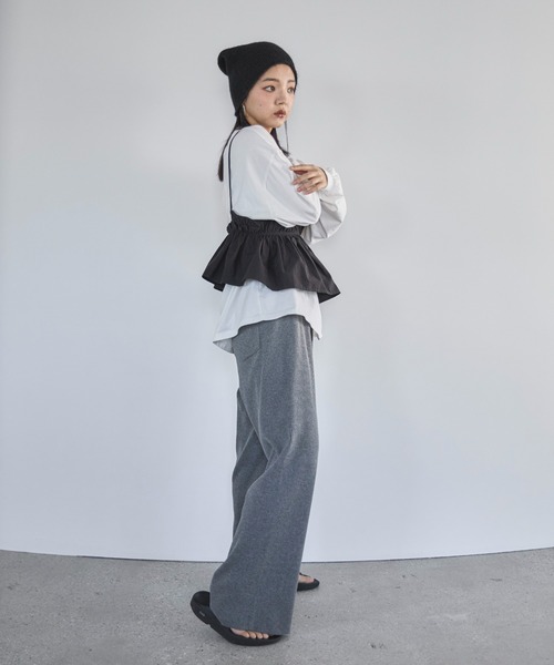 feepur(フェピュール)の「ギャザーブラトップビスチェ(シャツ/ブラウス・レディース・ブラック/アイボリー・MEDIUM)」の22枚目の写真